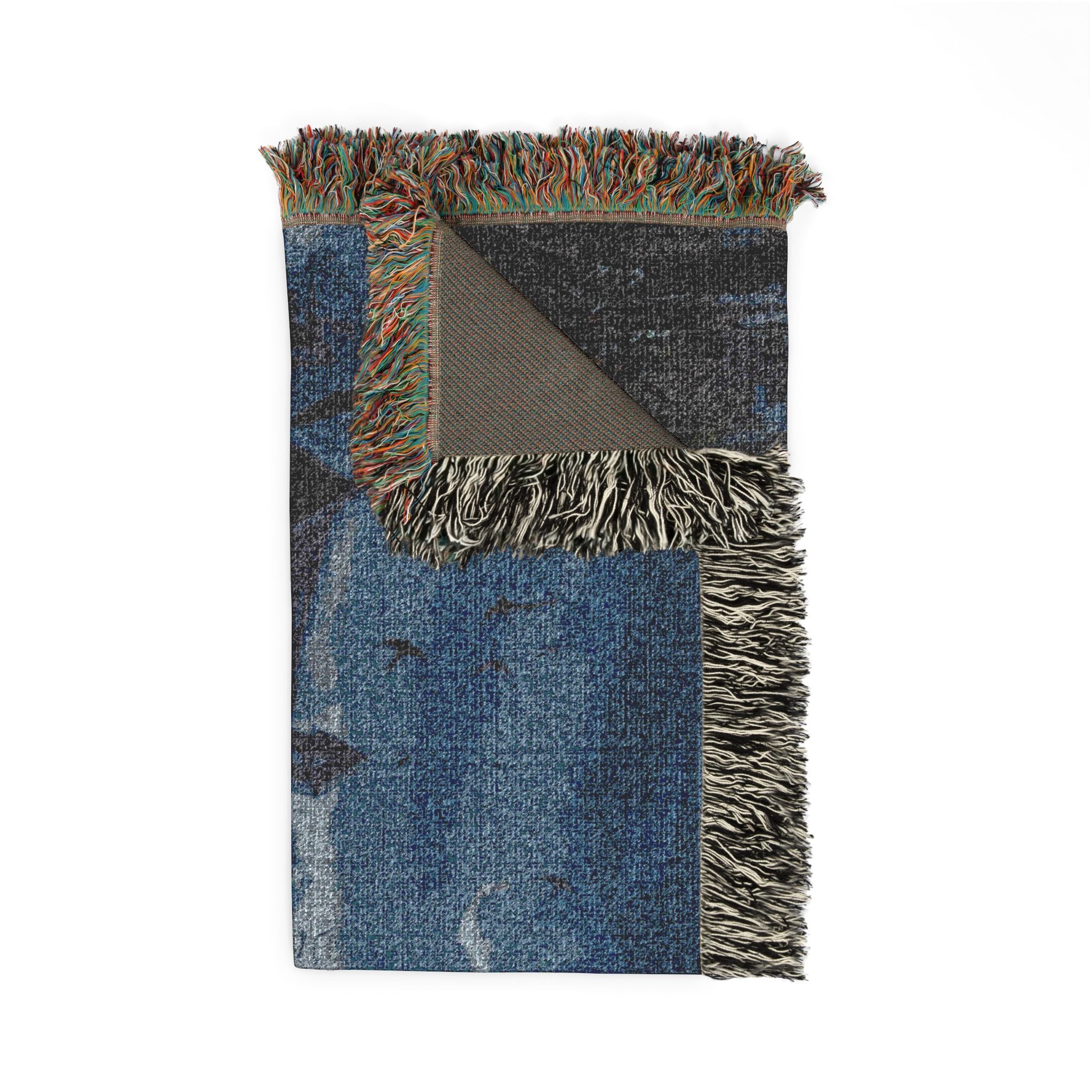 Gothic Angel & Mourner Woven Blanket — Haunted Night Throw
