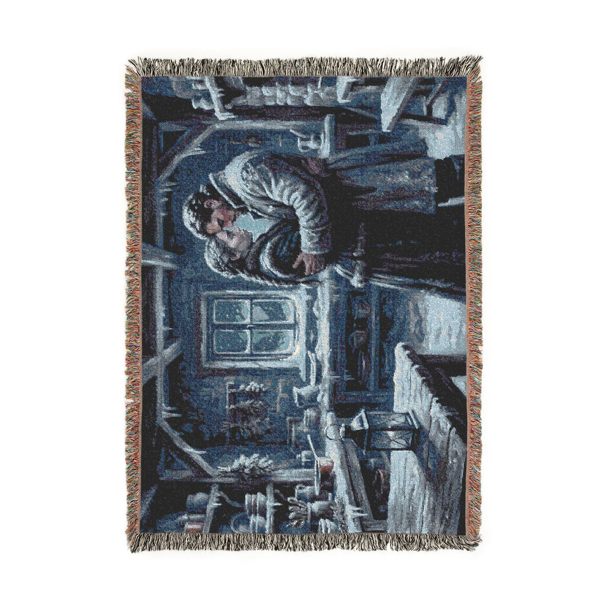 Romantic Cabin Embrace Woven Blanket