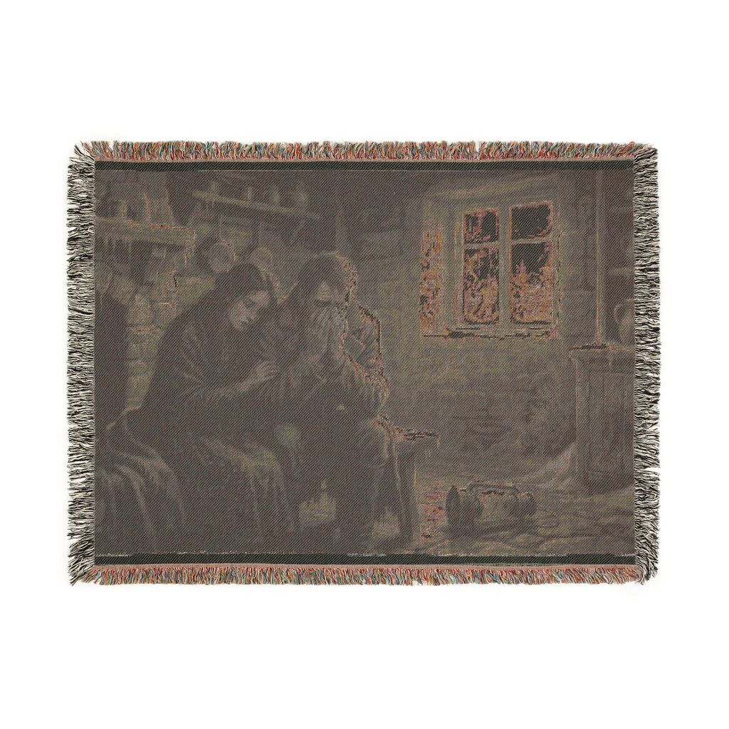 Heirloom Woven Throw Blanket — Vintage Cottage Embrace Design