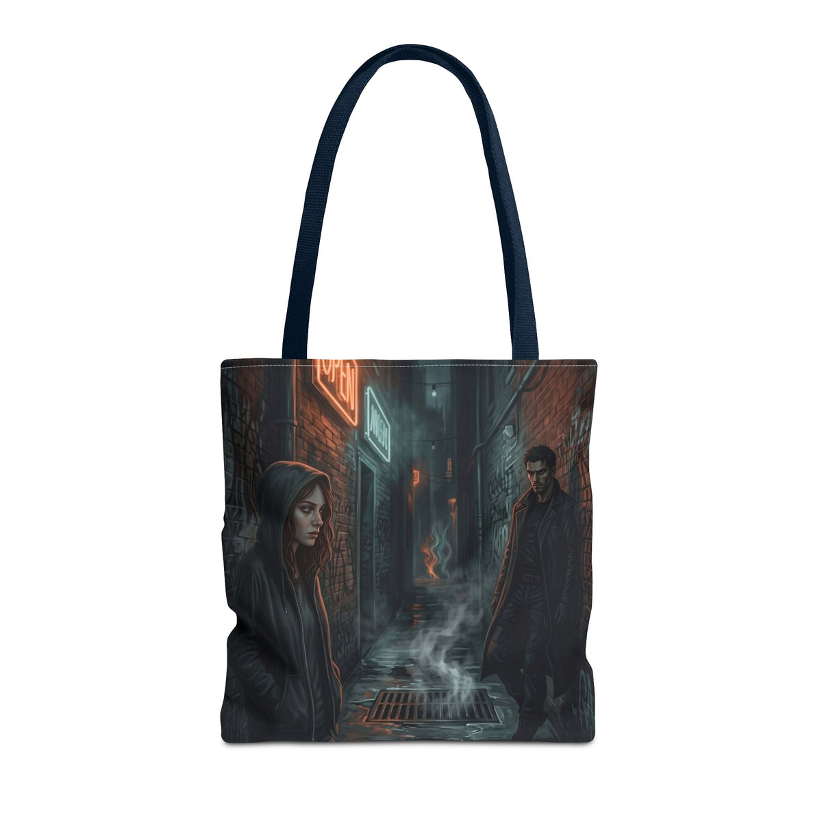 The Hunters Alley Tote Bag - Neon Noir Dark Romance Book Bag