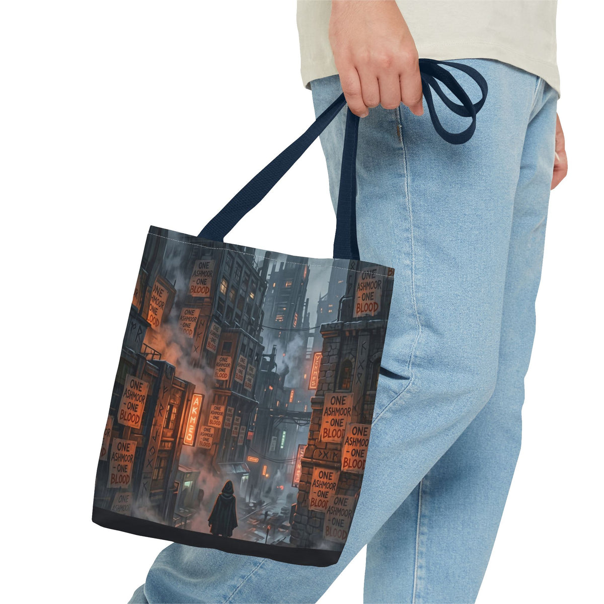 One Ashmoor One Blood Tote Bag - Dark Fantasy City Book Bag