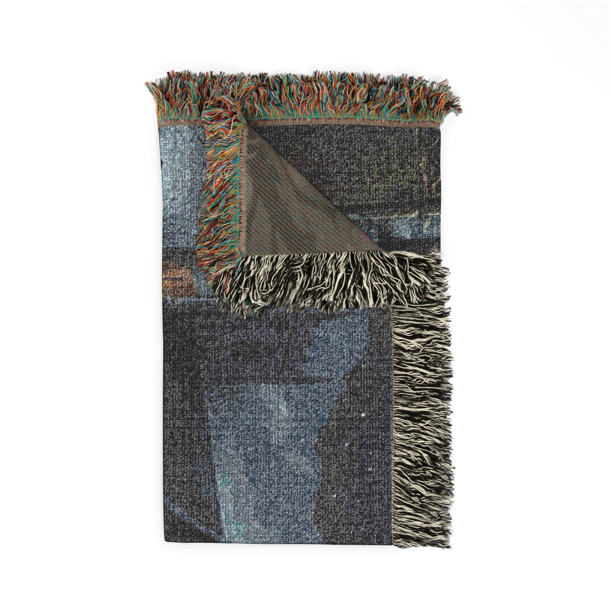Ghostly Reunion Woven Blanket — Gothic Angel & Graveyard Throw