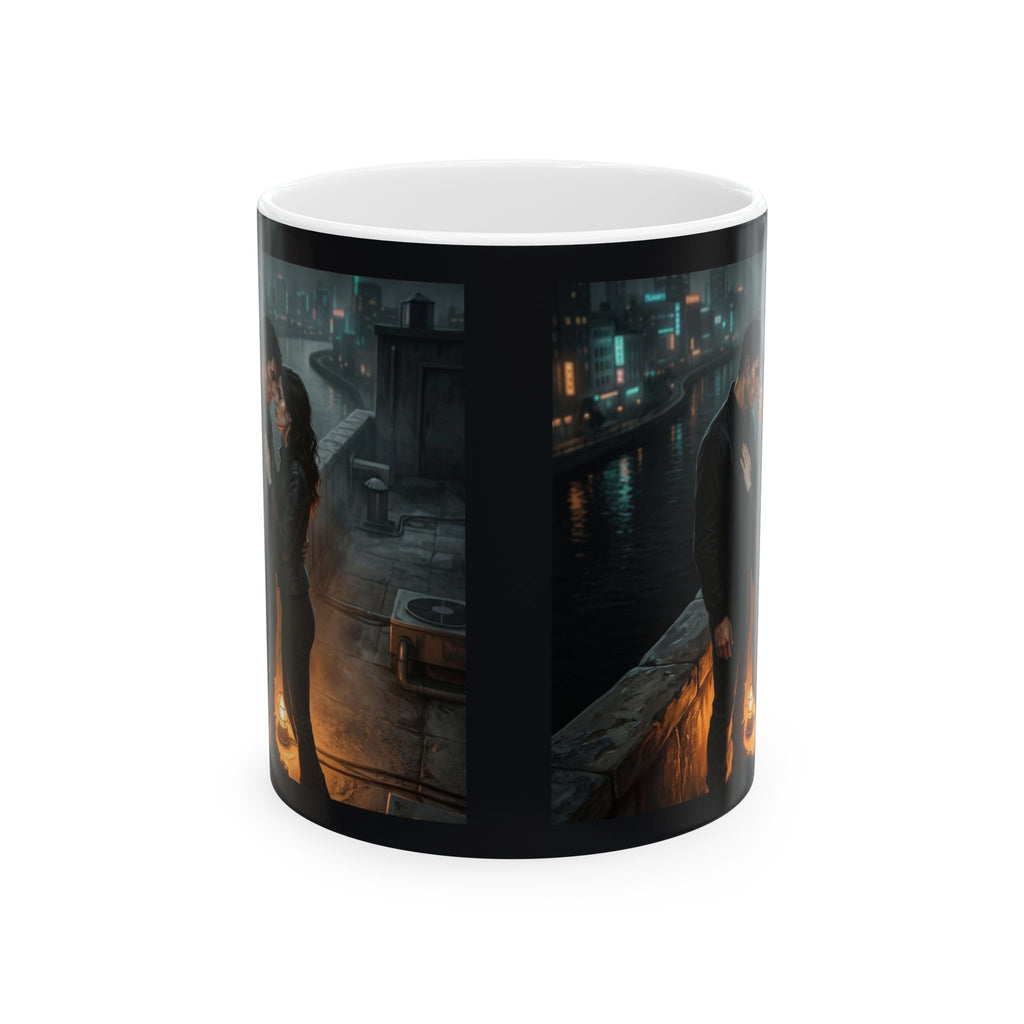 Rooftop Vow Ceramic Mug - Dark Fantasy Romance Coffee Cup