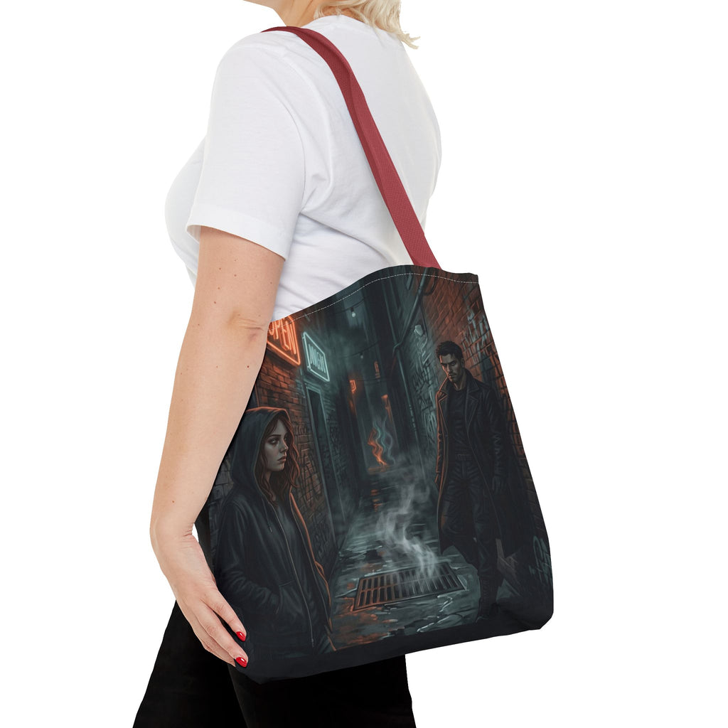 The Hunters Alley Tote Bag - Neon Noir Dark Romance Book Bag