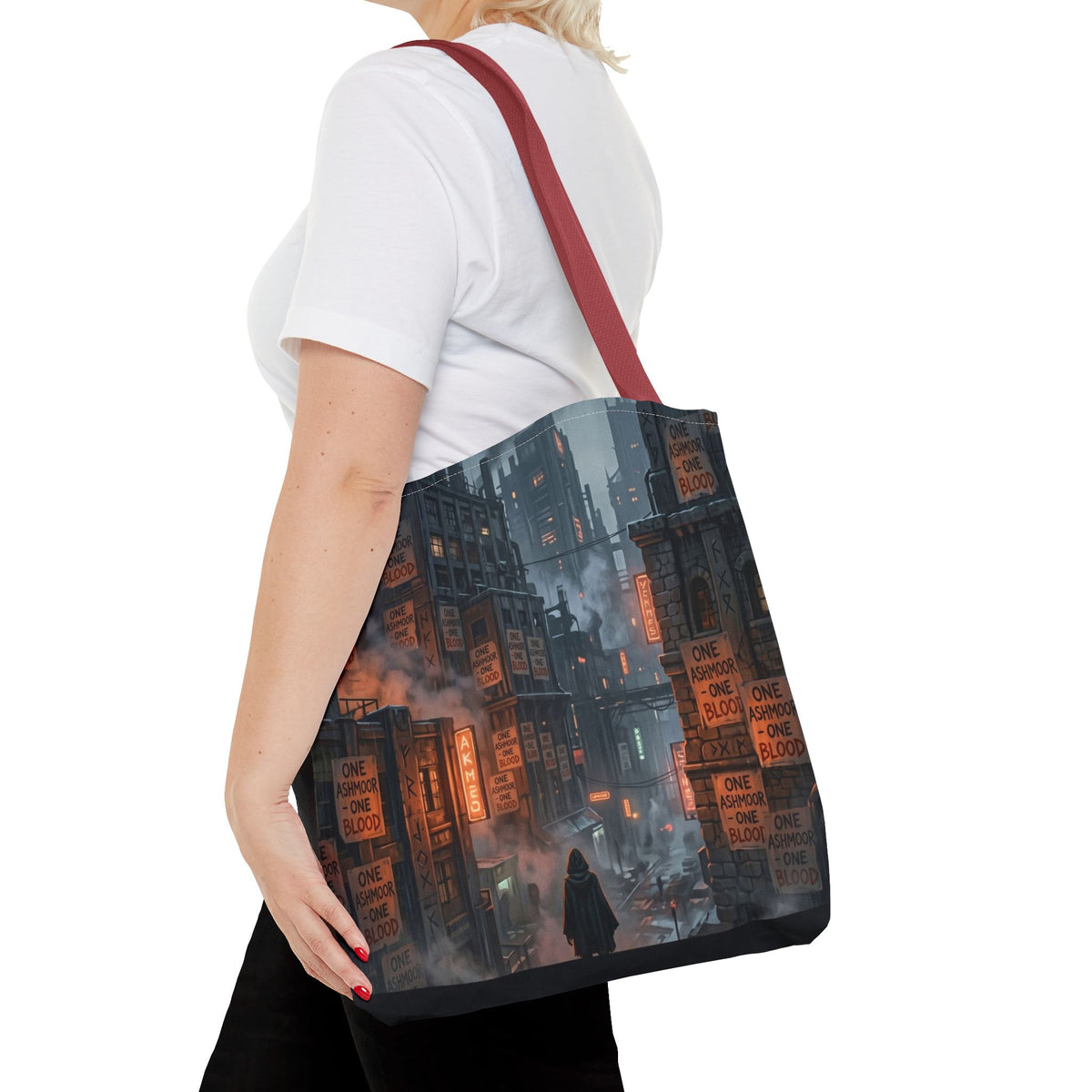 One Ashmoor One Blood Tote Bag - Dark Fantasy City Book Bag