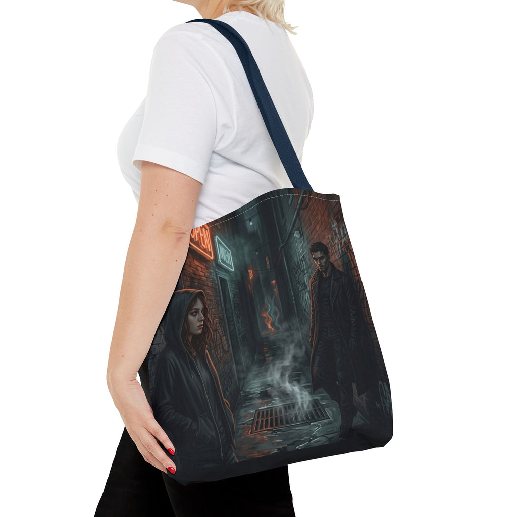 The Hunters Alley Tote Bag - Neon Noir Dark Romance Book Bag