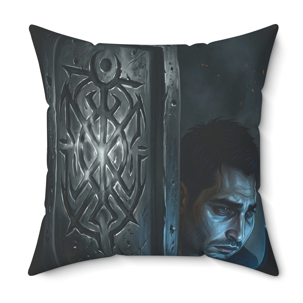 The Ward Mark Throw Pillow - Gothic Rune Sigil Accent Cushion