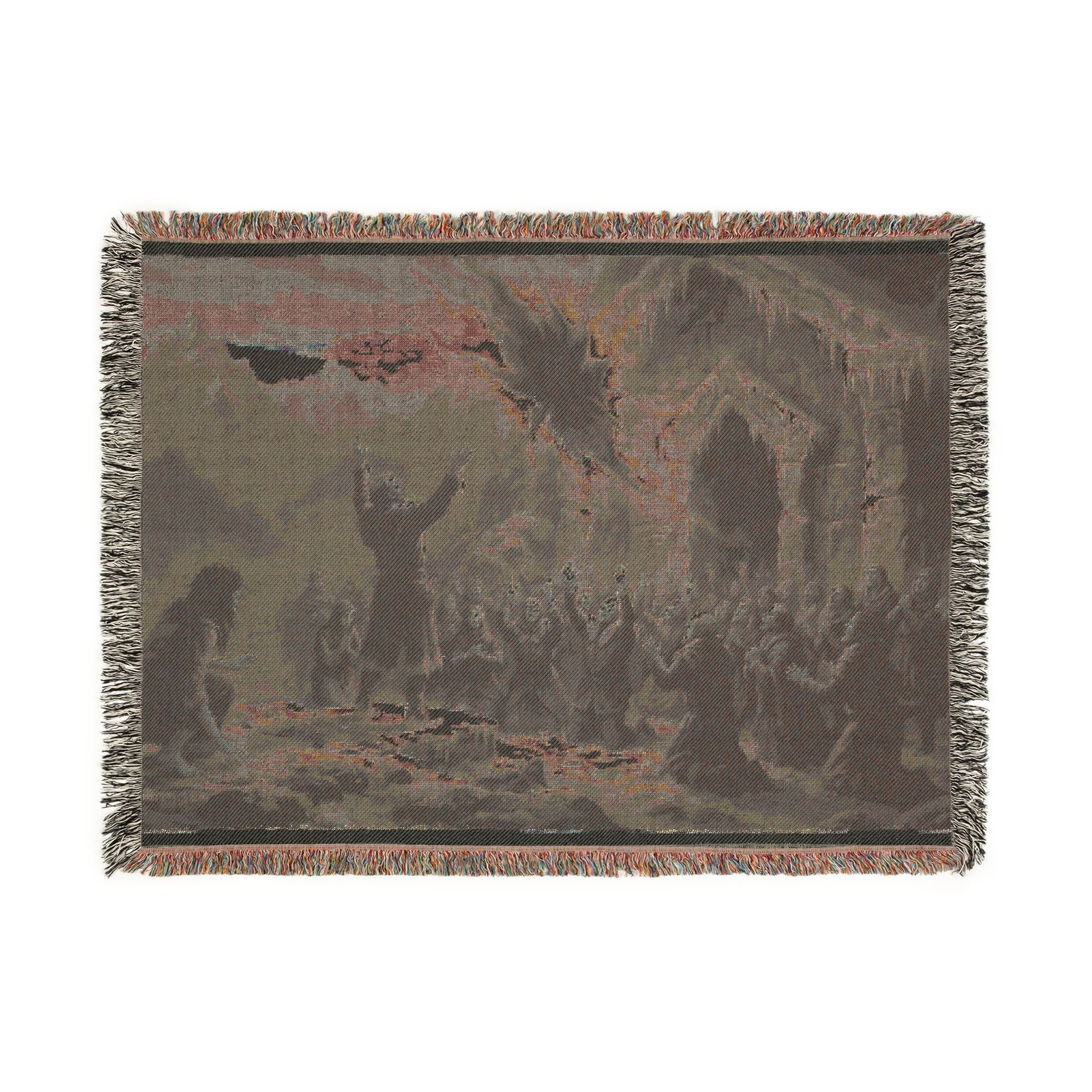 Wizard's Crowd Woven Blanket — Fantasy Sky Rupture Throw