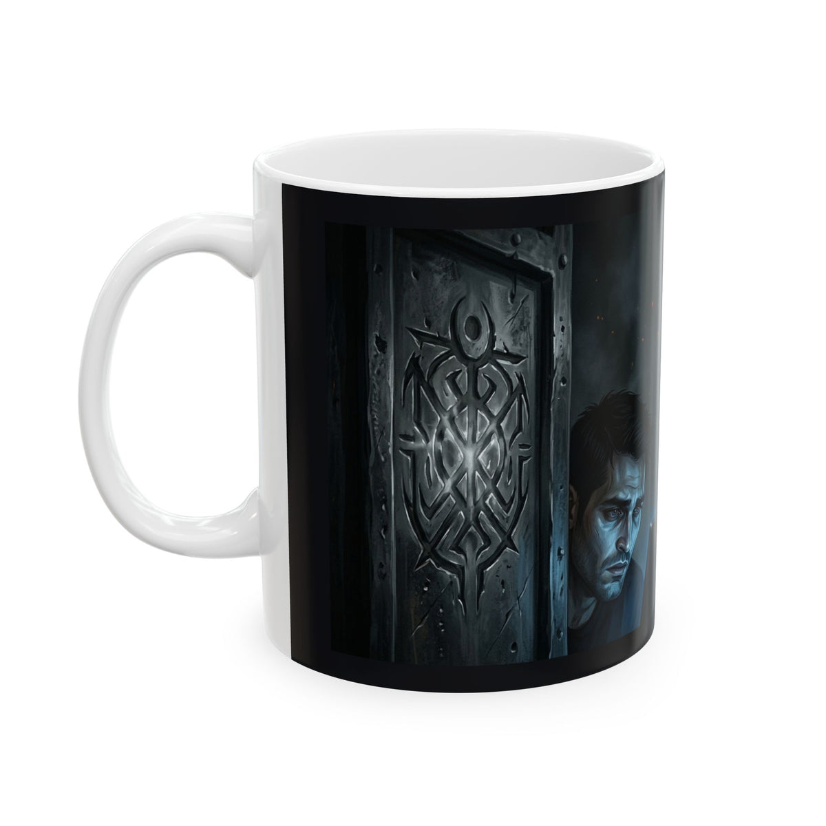 The Ward Mark Ceramic Mug - Gothic Rune Sigil Coffee Cup