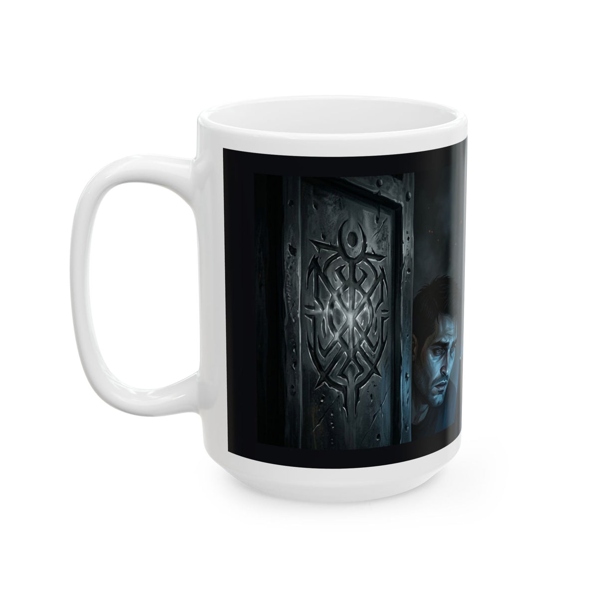 The Ward Mark Ceramic Mug - Gothic Rune Sigil Coffee Cup