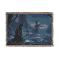 Dusk Forest Woven Blanket — Witchy Mystic Twilight Throw