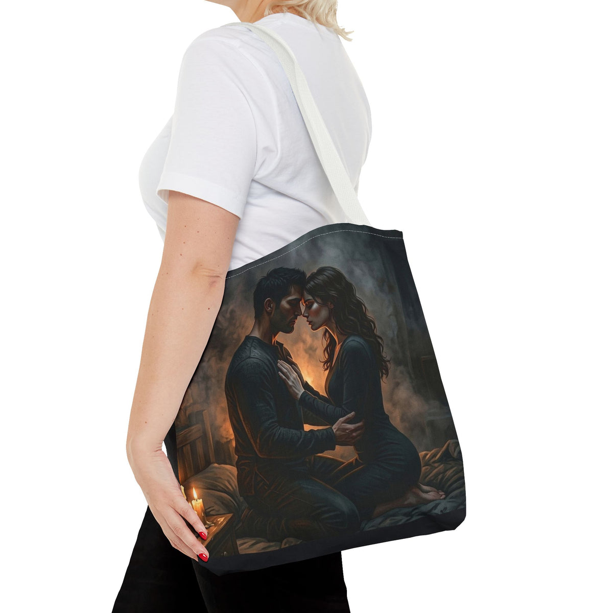 True Name Tote Bag - Candlelit Dark Romance Book Bag