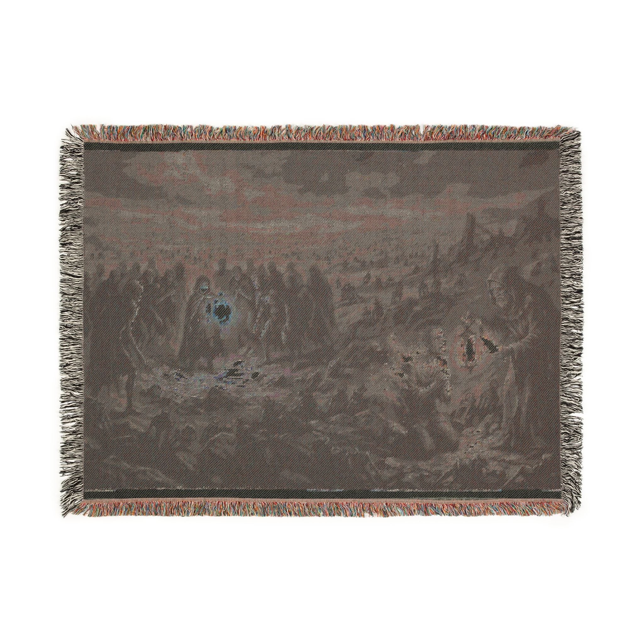 Lantern Night Woven Blanket — Gothic Forest Cozy Throw