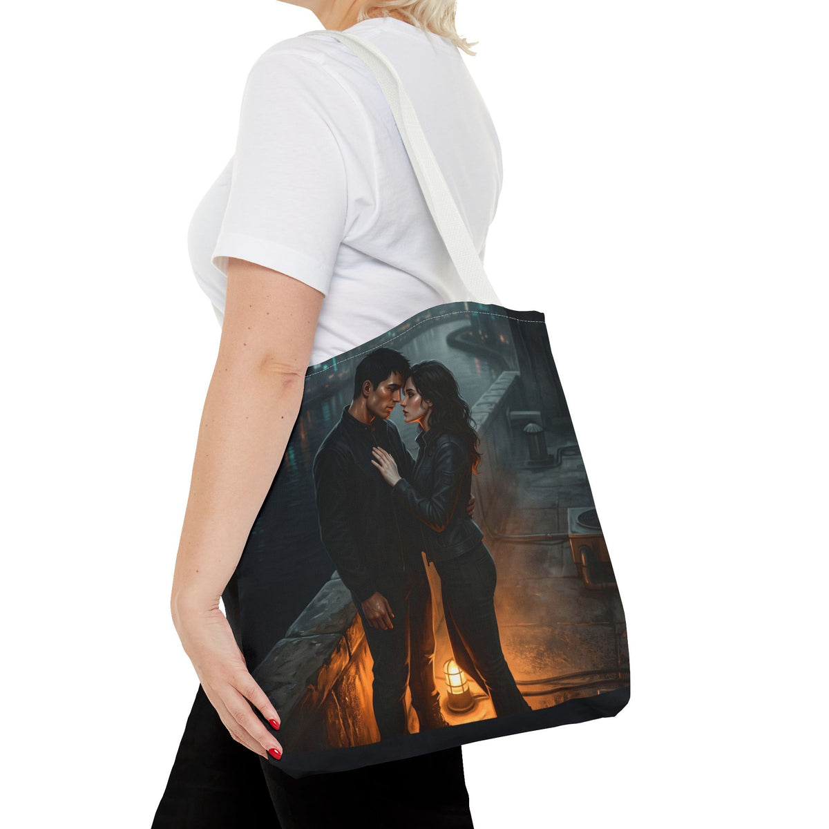 Rooftop Vow Tote Bag - Dark Fantasy Romance Book Bag