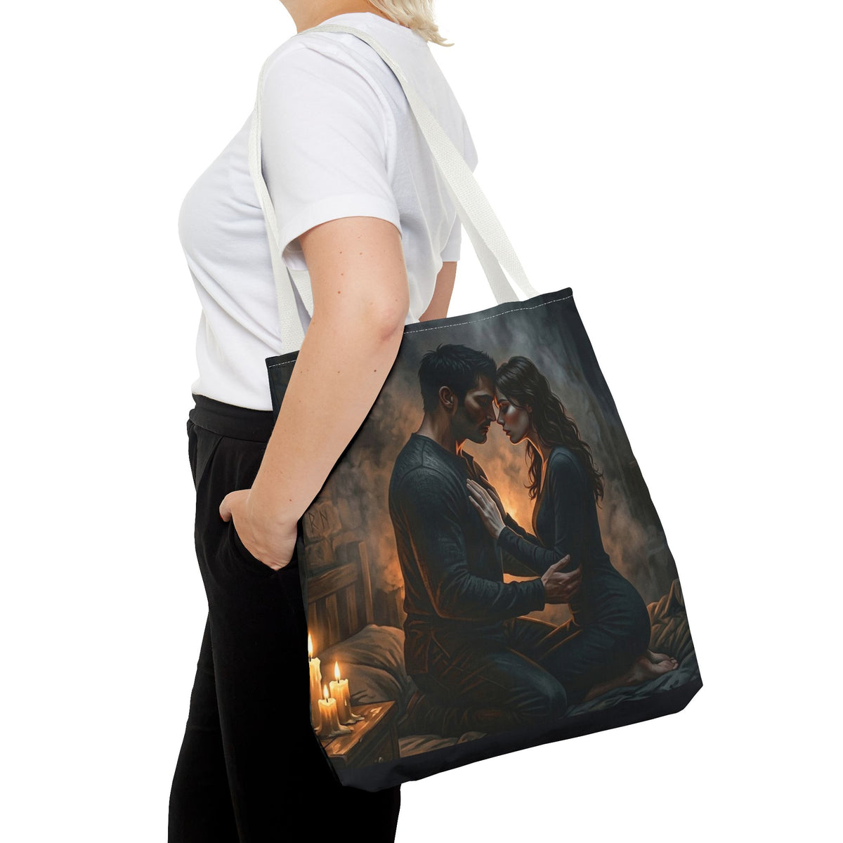True Name Tote Bag - Candlelit Dark Romance Book Bag