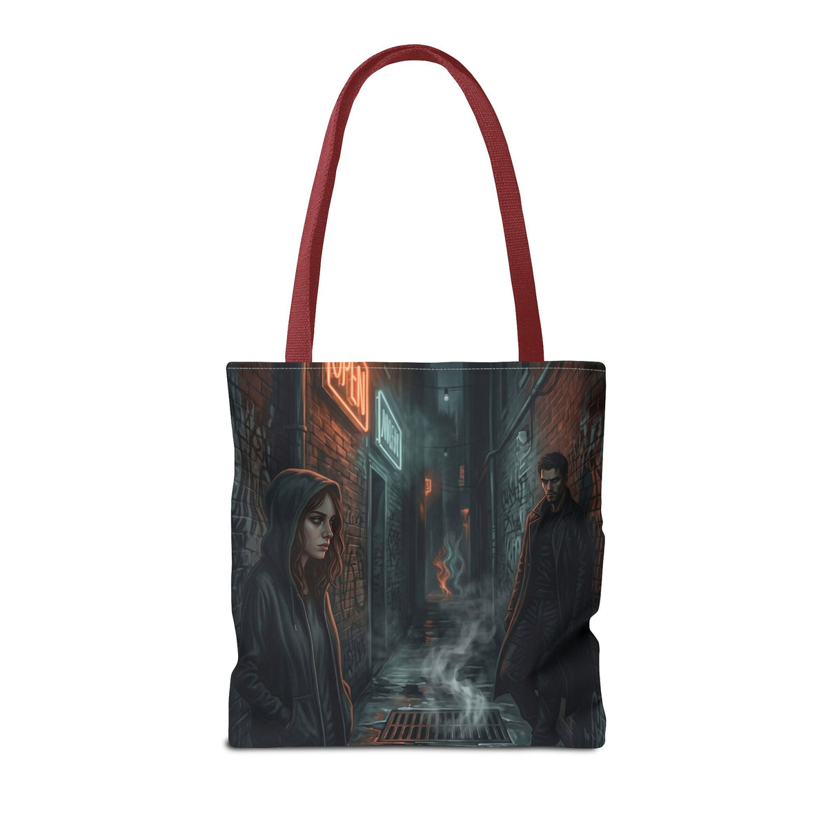 The Hunters Alley Tote Bag - Neon Noir Dark Romance Book Bag