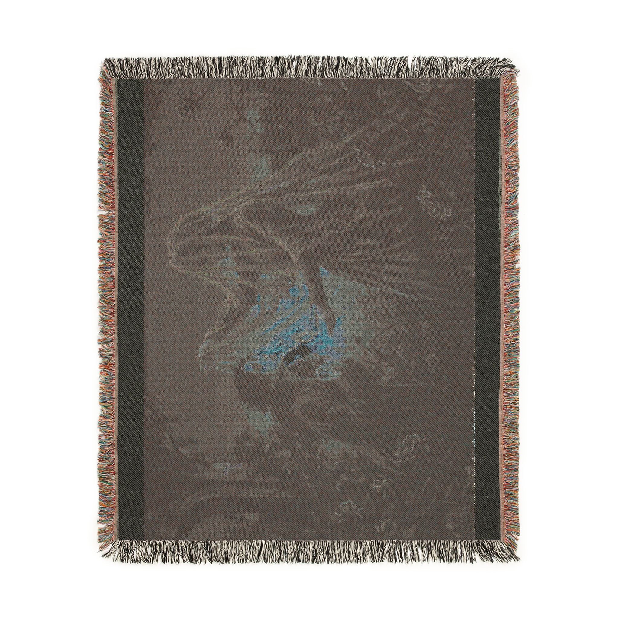 Gothic Lantern Ghost Woven Blanket