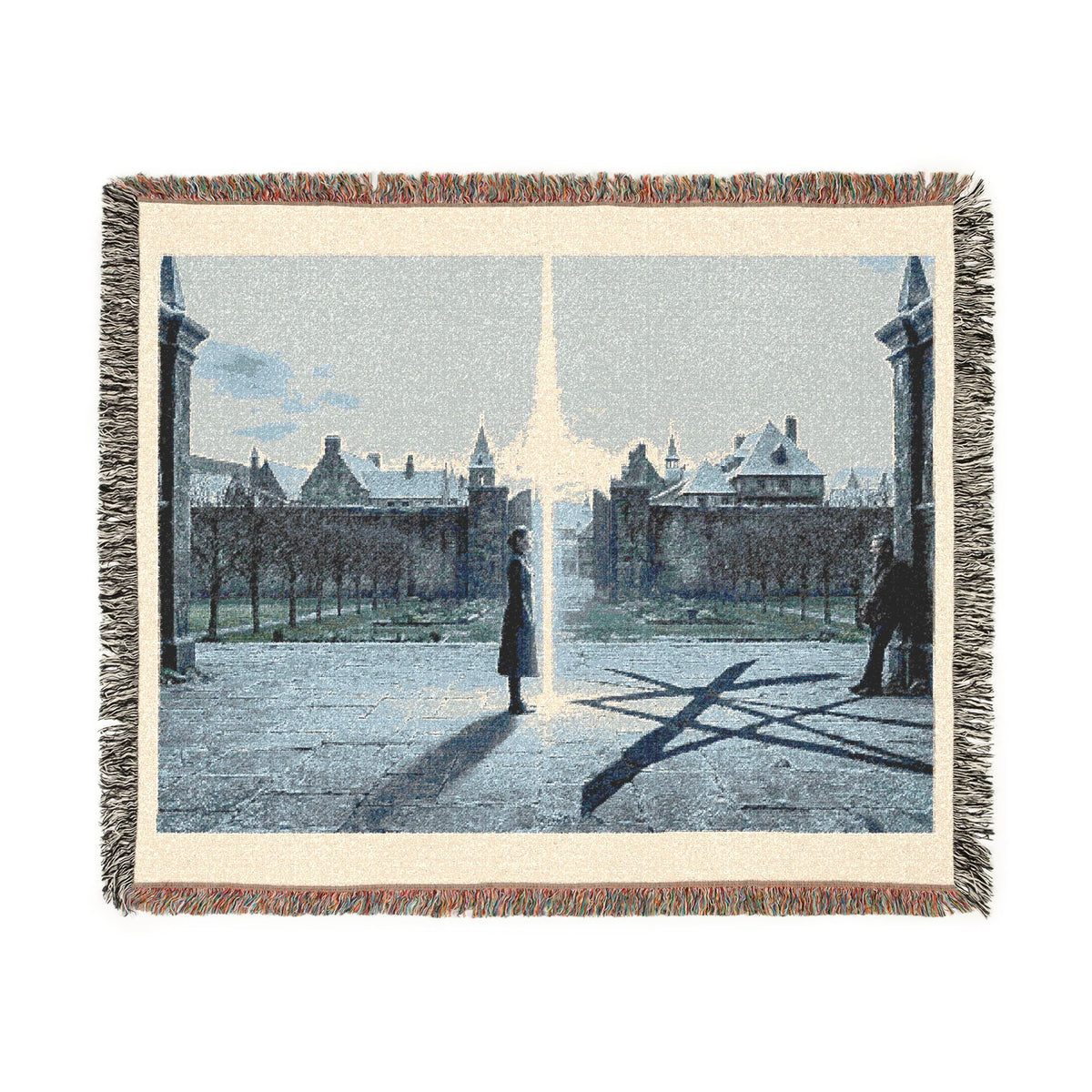Woven Blanket — Cityscape Night & Dawn Tapestry Throw