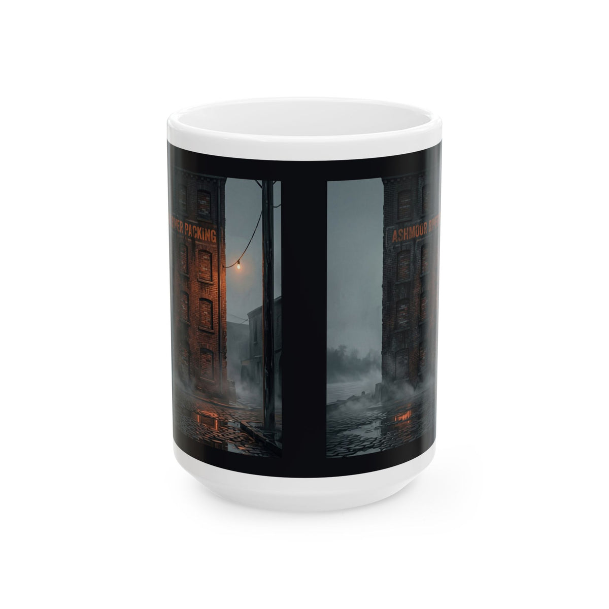 Ashmoor River Packing Ceramic Mug - Gothic Industrial Coffee Cup