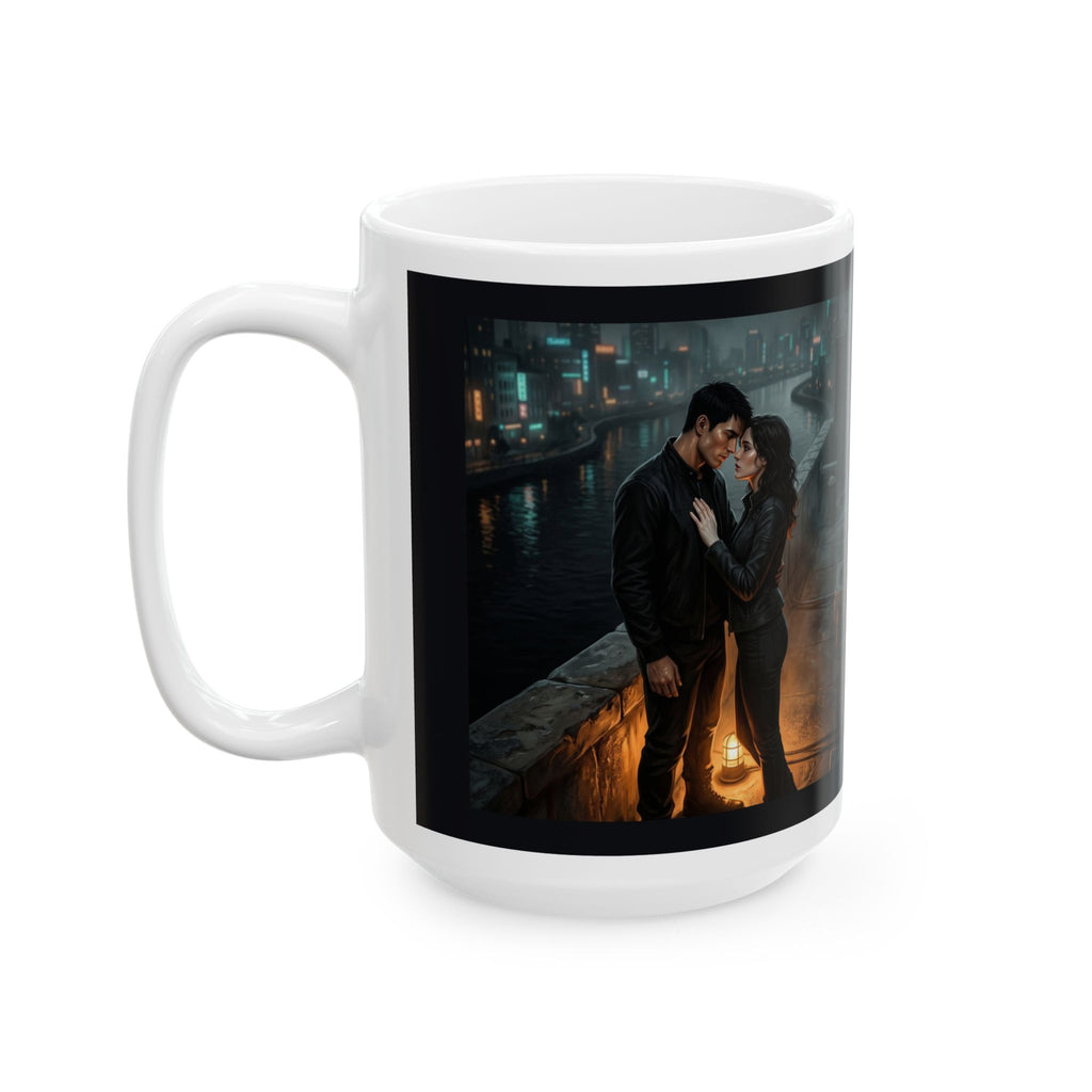 Rooftop Vow Ceramic Mug - Dark Fantasy Romance Coffee Cup