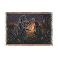 Gothic Lantern Ghost Woven Blanket