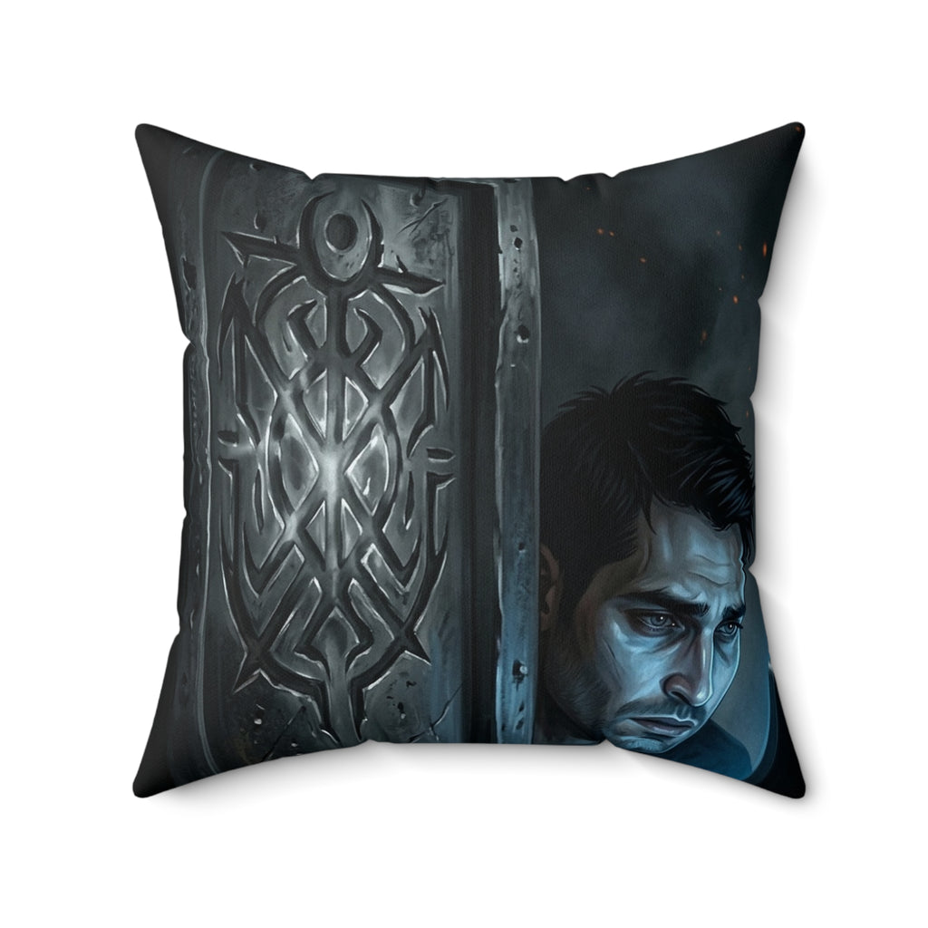 The Ward Mark Throw Pillow - Gothic Rune Sigil Accent Cushion