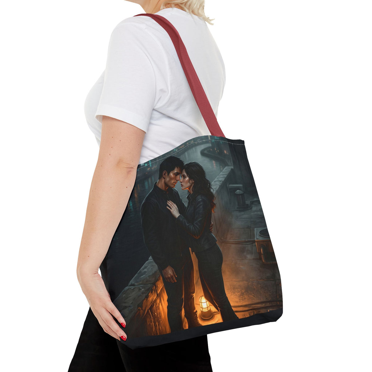 Rooftop Vow Tote Bag - Dark Fantasy Romance Book Bag