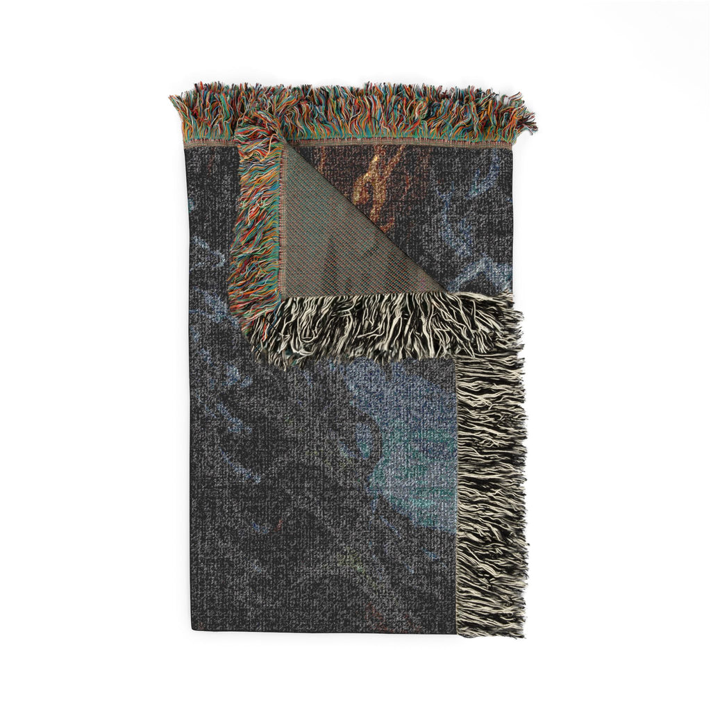 Gothic Lantern Woven Blanket – Haunted Traveler Throw
