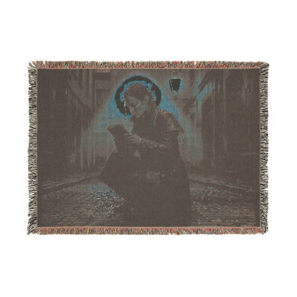 Sable in the Rain Woven Blanket — Cozy Night Reader Throw