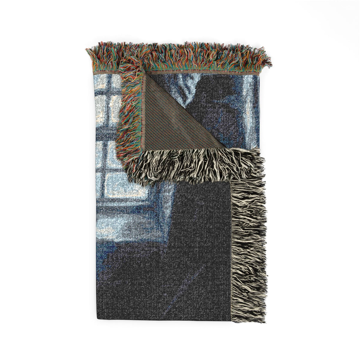 Moonlit Room Woven Blanket — Romantic Cottagecore Interior Throw