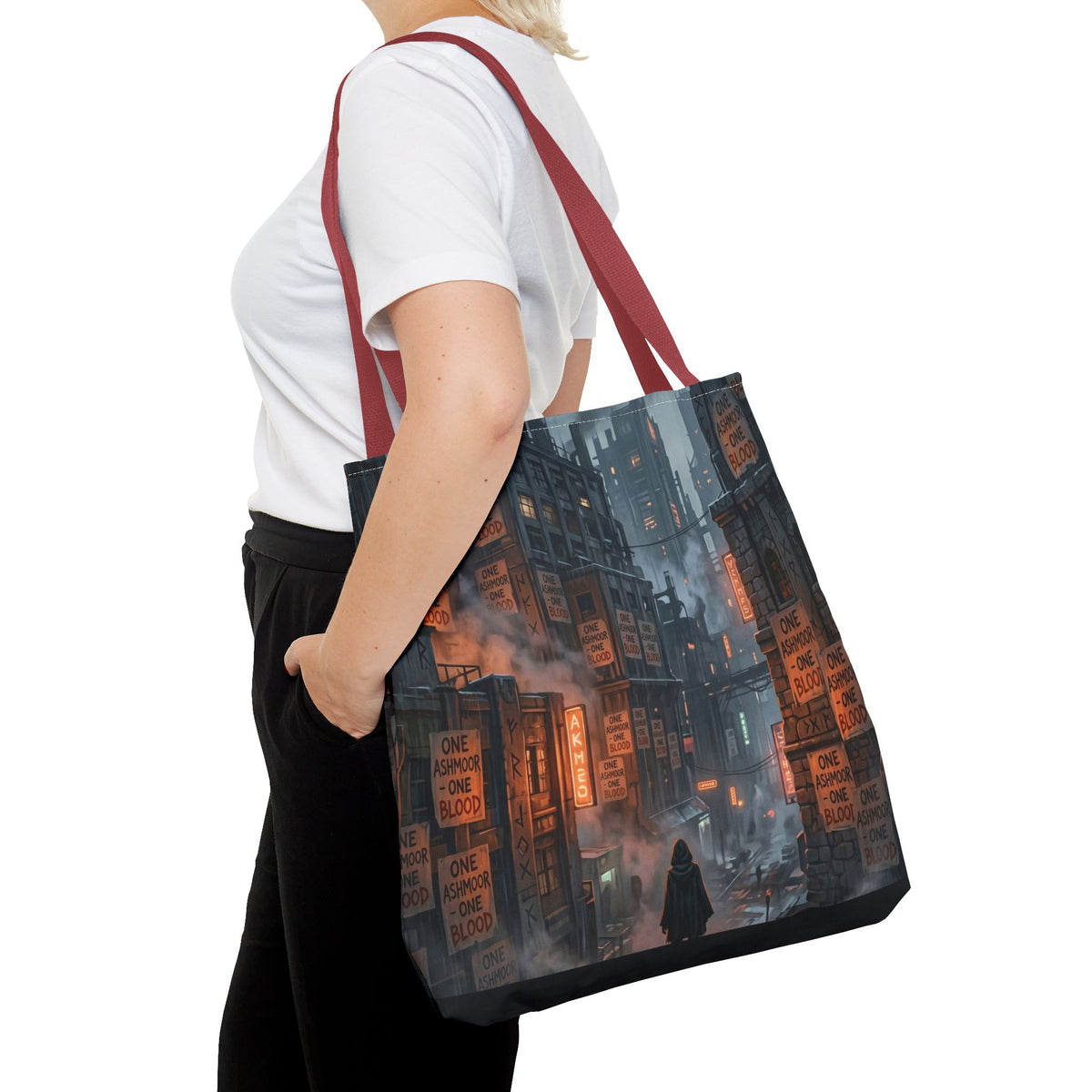 One Ashmoor One Blood Tote Bag - Dark Fantasy City Book Bag