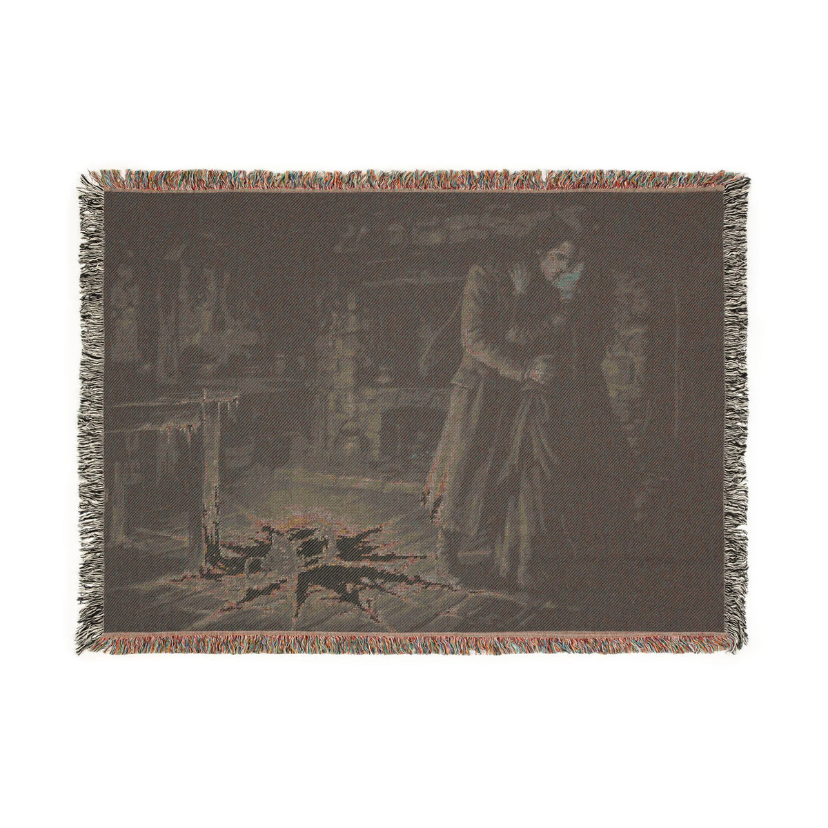 Gothic Victorian Scene Woven Blanket