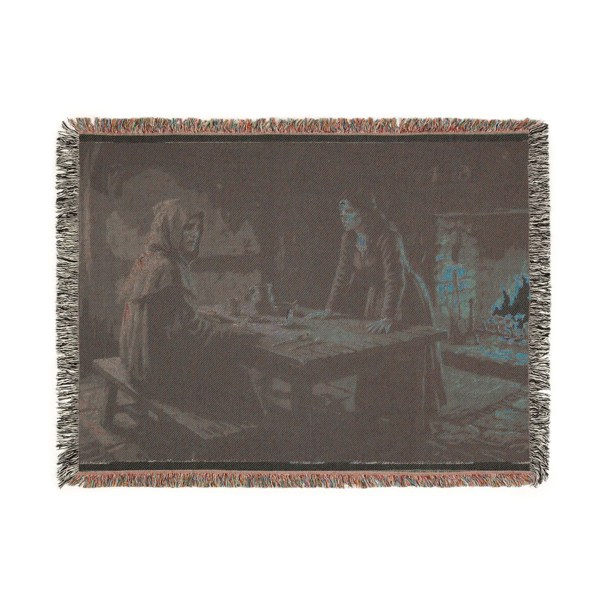 Hearthside Fantasy Woven Blanket — Renaissance Dark Cottage Throw
