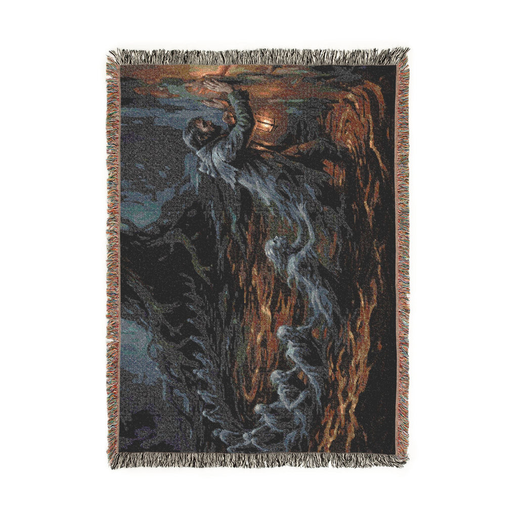 Gothic Lantern Woven Blanket – Haunted Traveler Throw