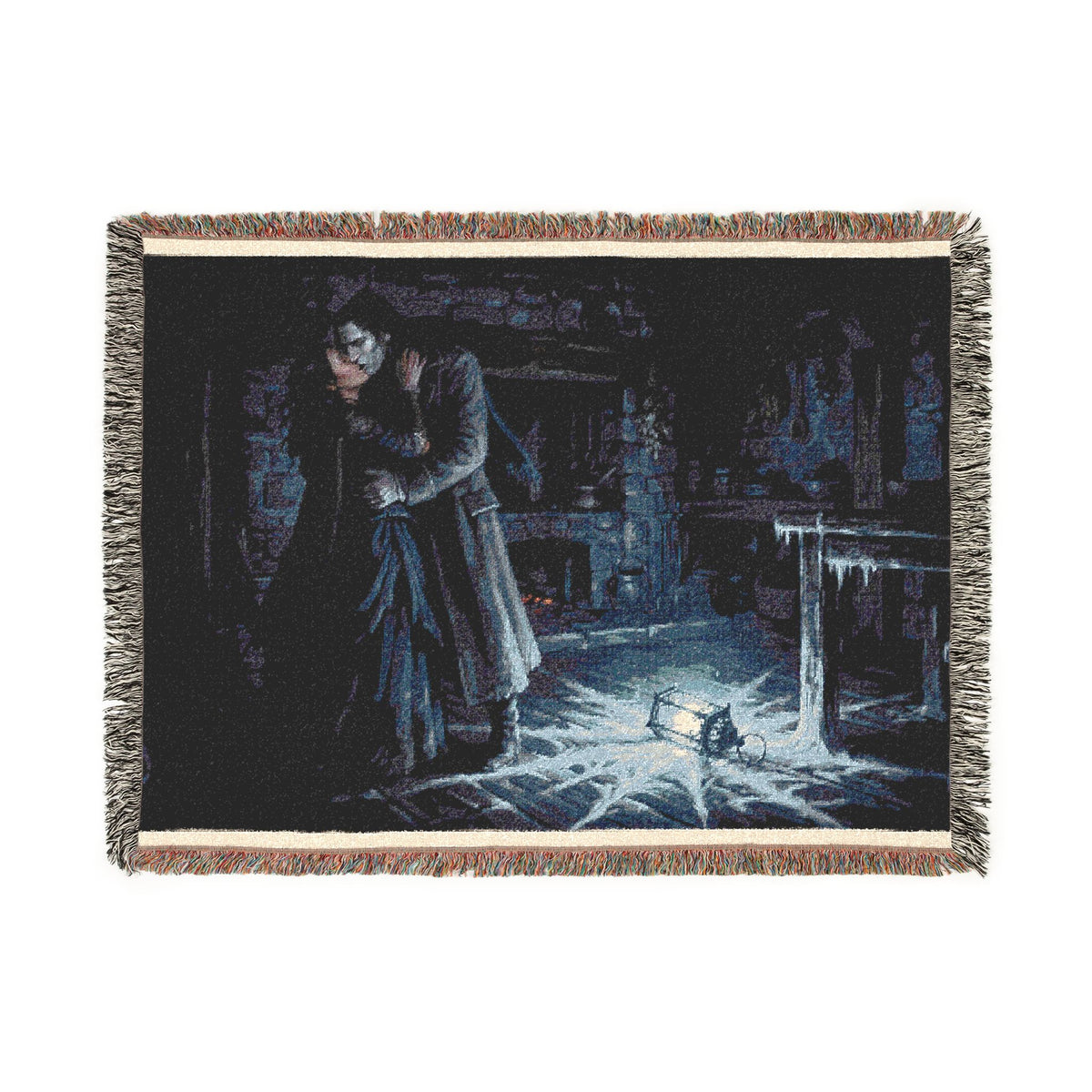 Gothic Victorian Scene Woven Blanket