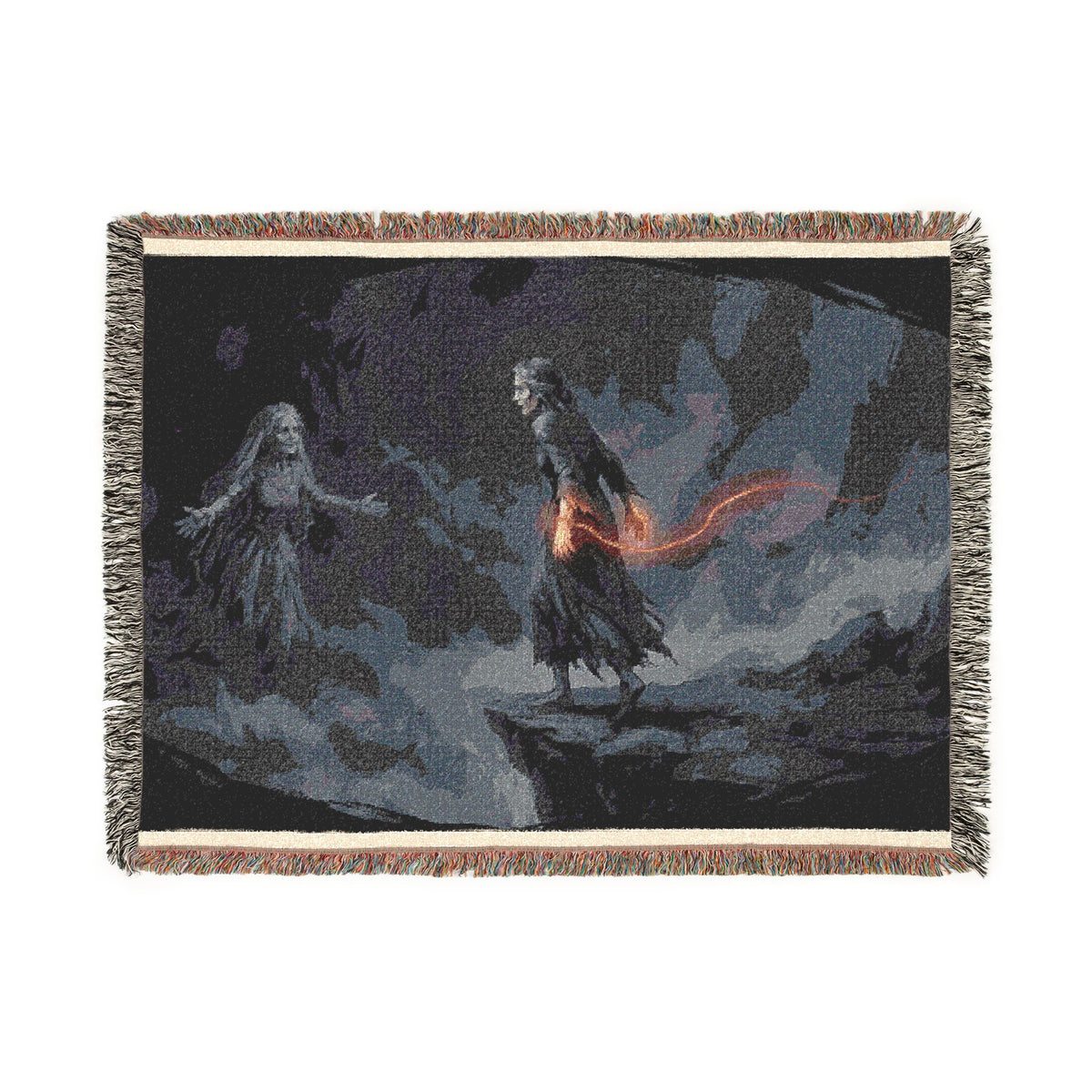 Woven Blanket — Gothic Lantern Nightscape Throw