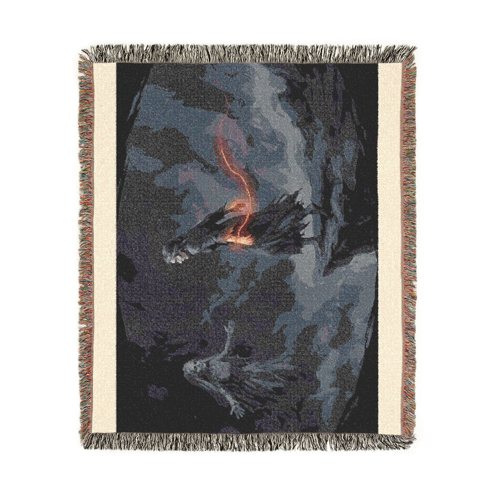 Woven Blanket — Gothic Lantern Nightscape Throw
