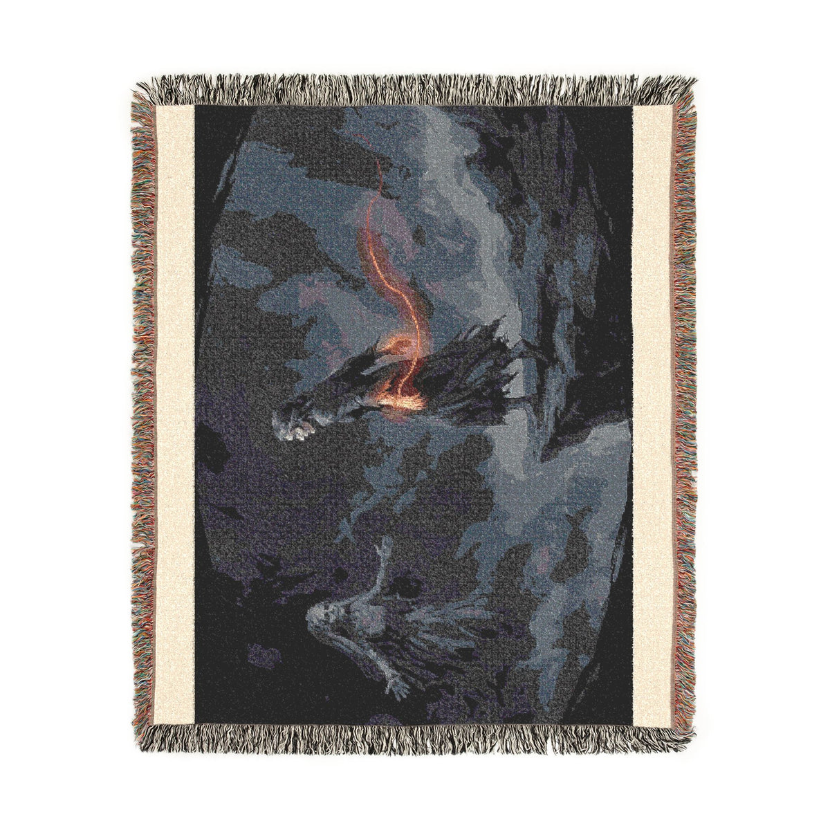 Woven Blanket — Gothic Lantern Nightscape Throw
