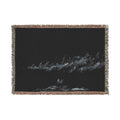 Woven Blanket - Subtle Night Sky Throw with Wispy Cloud Design