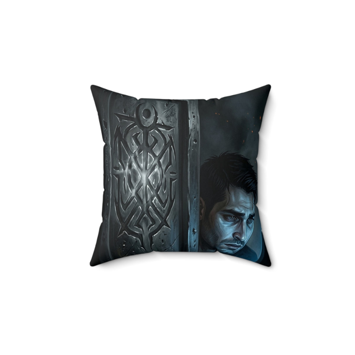 The Ward Mark Throw Pillow - Gothic Rune Sigil Accent Cushion