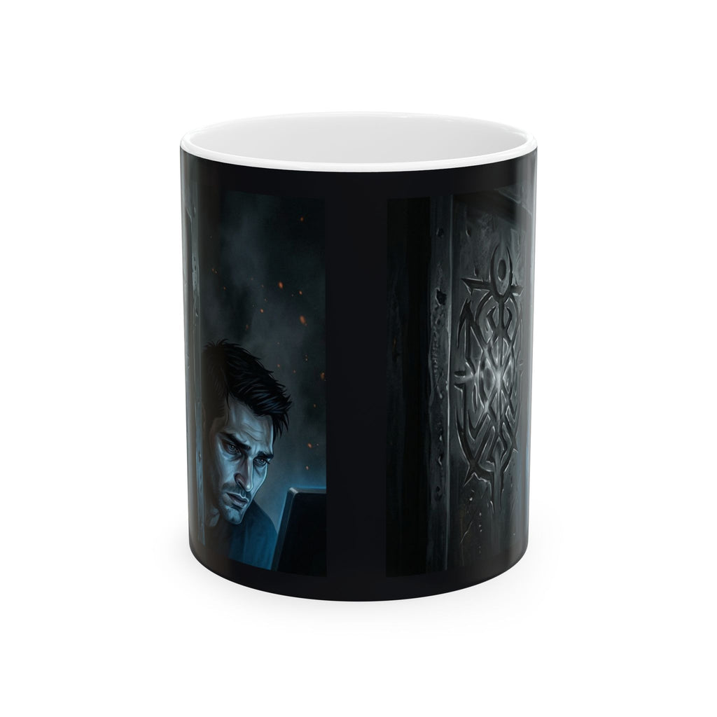 The Ward Mark Ceramic Mug - Gothic Rune Sigil Coffee Cup