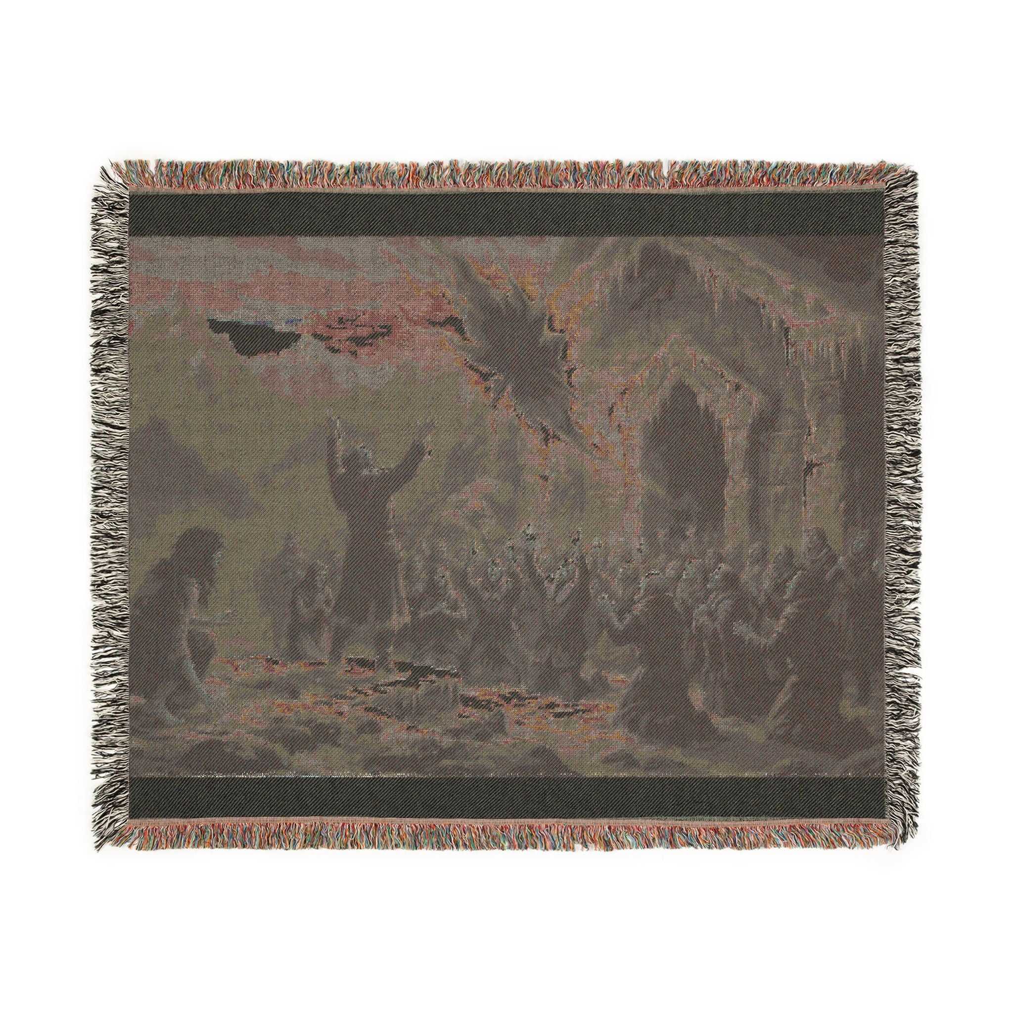 Wizard's Crowd Woven Blanket — Fantasy Sky Rupture Throw
