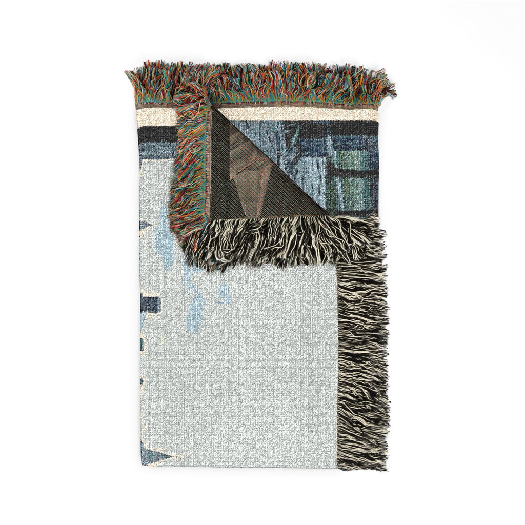 Woven Blanket — Cityscape Night & Dawn Tapestry Throw