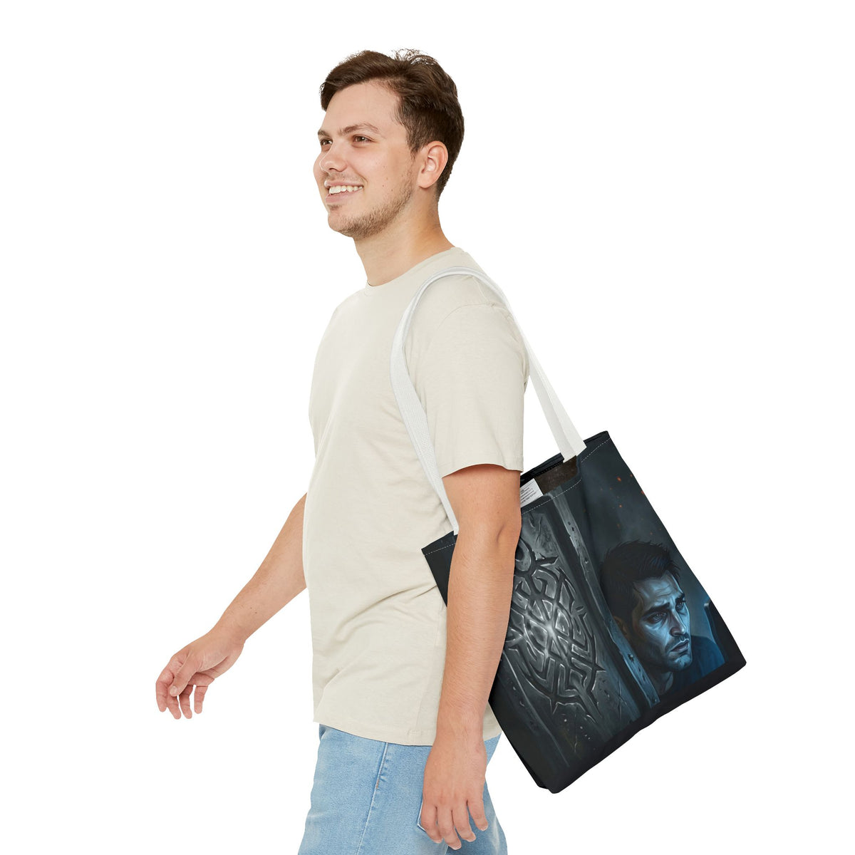 The Ward Mark Tote Bag - Gothic Rune Sigil Book Bag