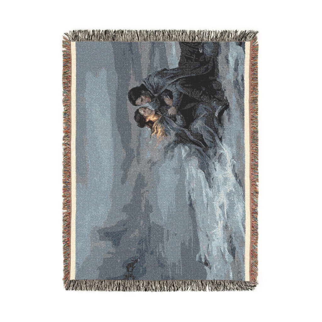 Fireside Embrace Woven Blanket — Nautical Romance Cabin Throw