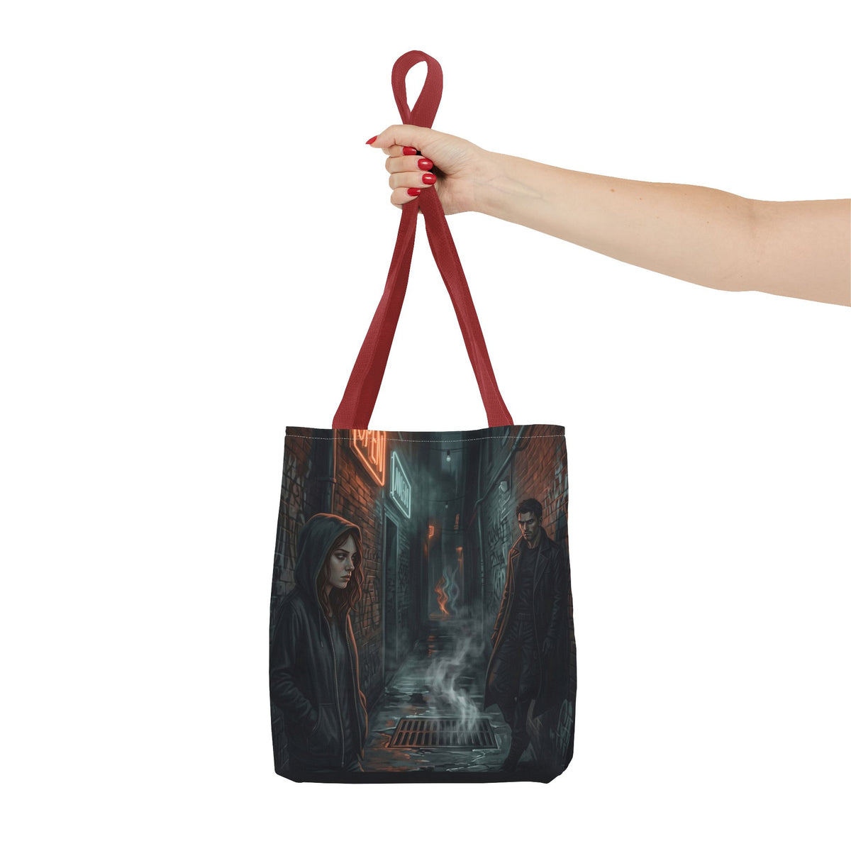 The Hunters Alley Tote Bag - Neon Noir Dark Romance Book Bag