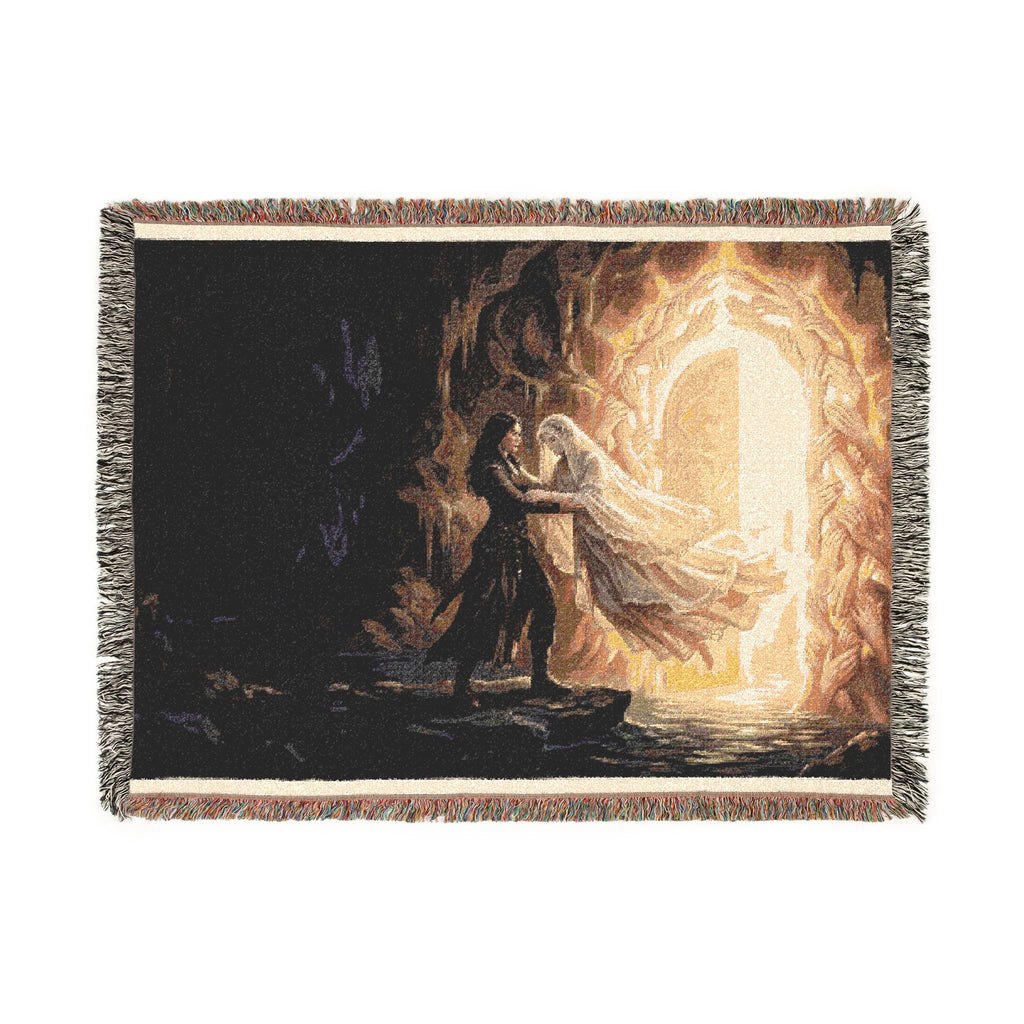 Woven Blanket - Fantasy Portal Embrace Throw (Romantic Mythic Doorway Design)