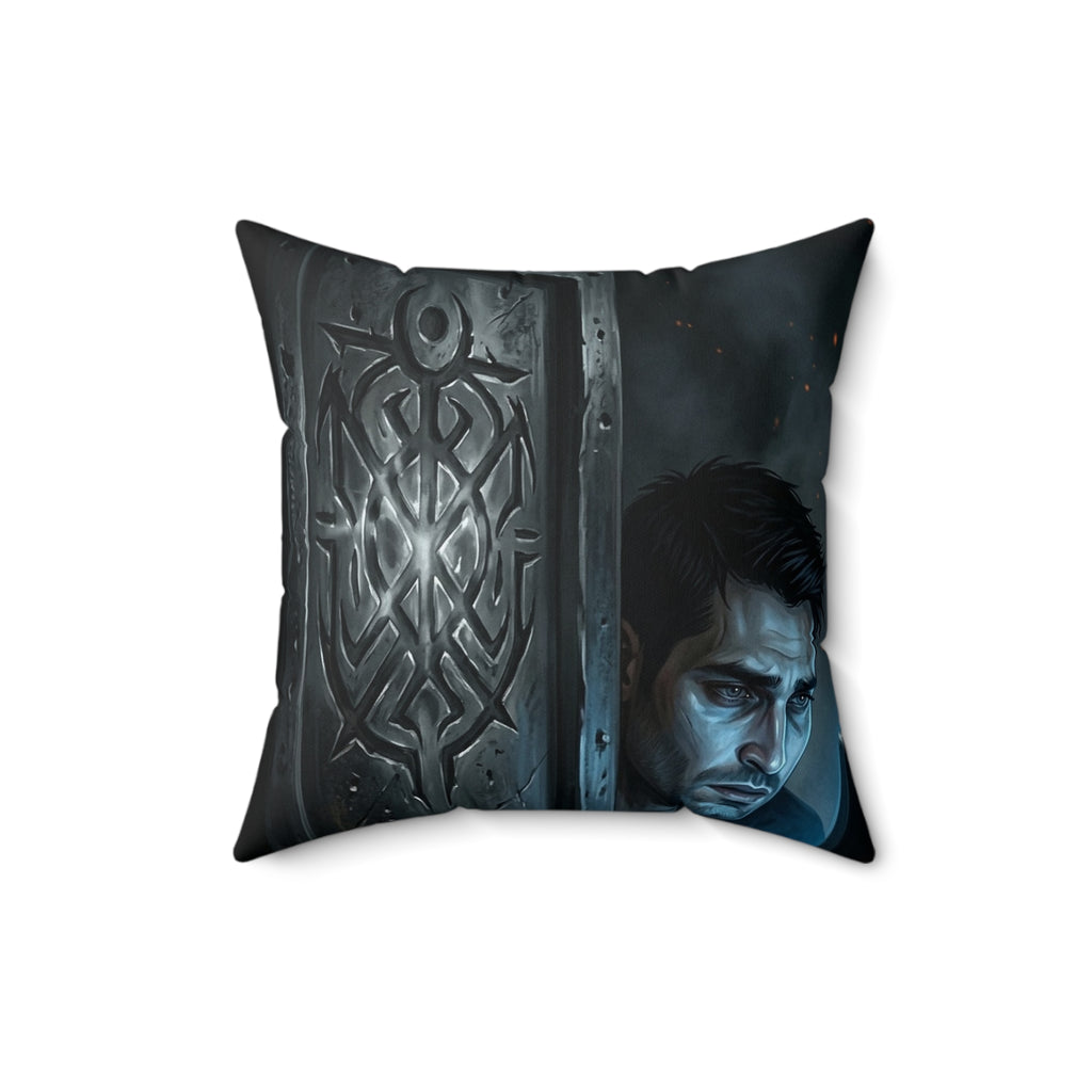 The Ward Mark Throw Pillow - Gothic Rune Sigil Accent Cushion