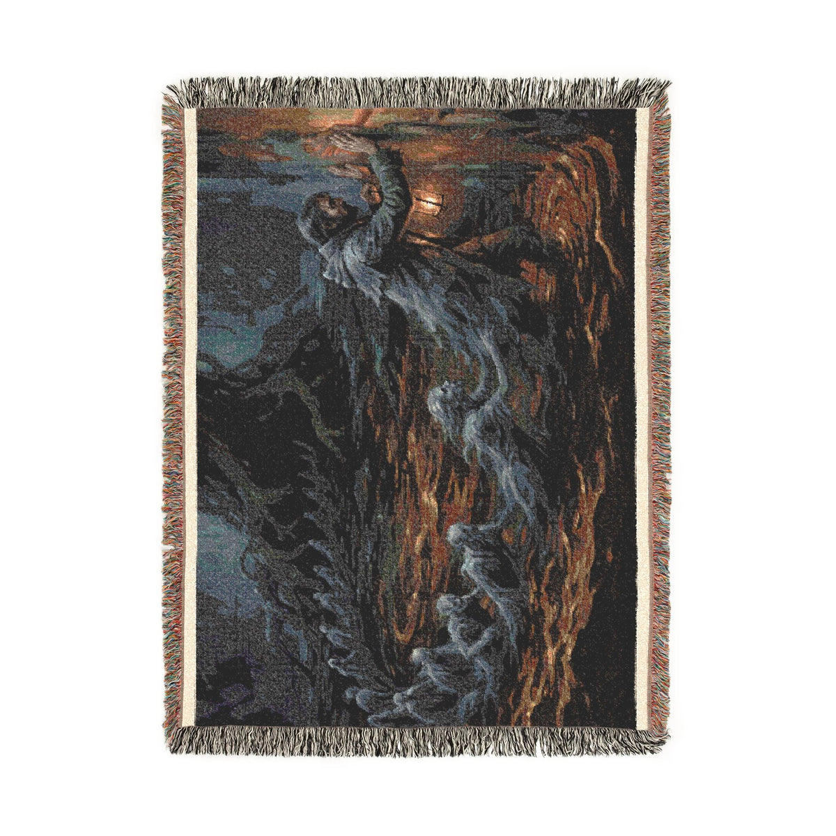 Gothic Lantern Woven Blanket – Haunted Traveler Throw
