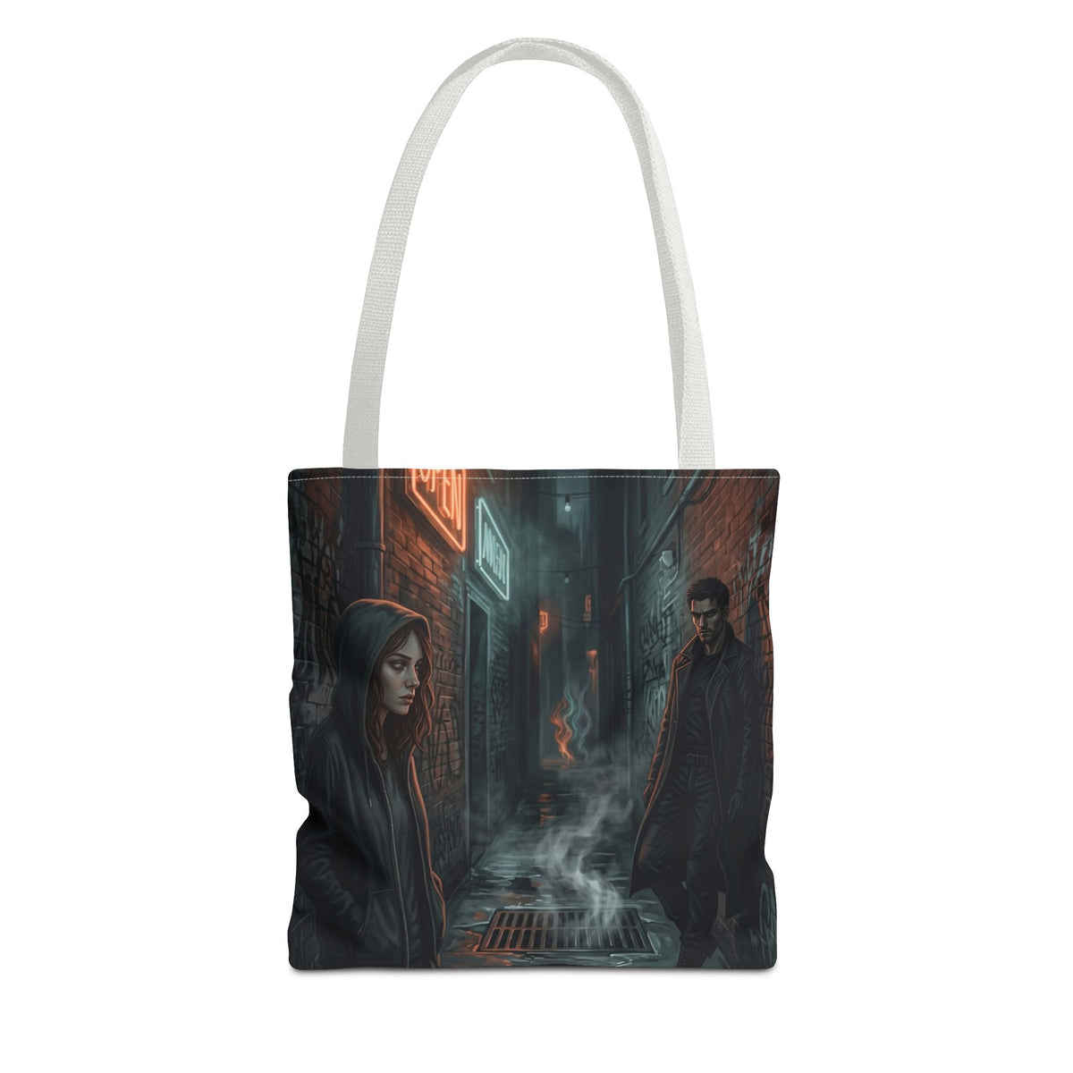 The Hunters Alley Tote Bag - Neon Noir Dark Romance Book Bag